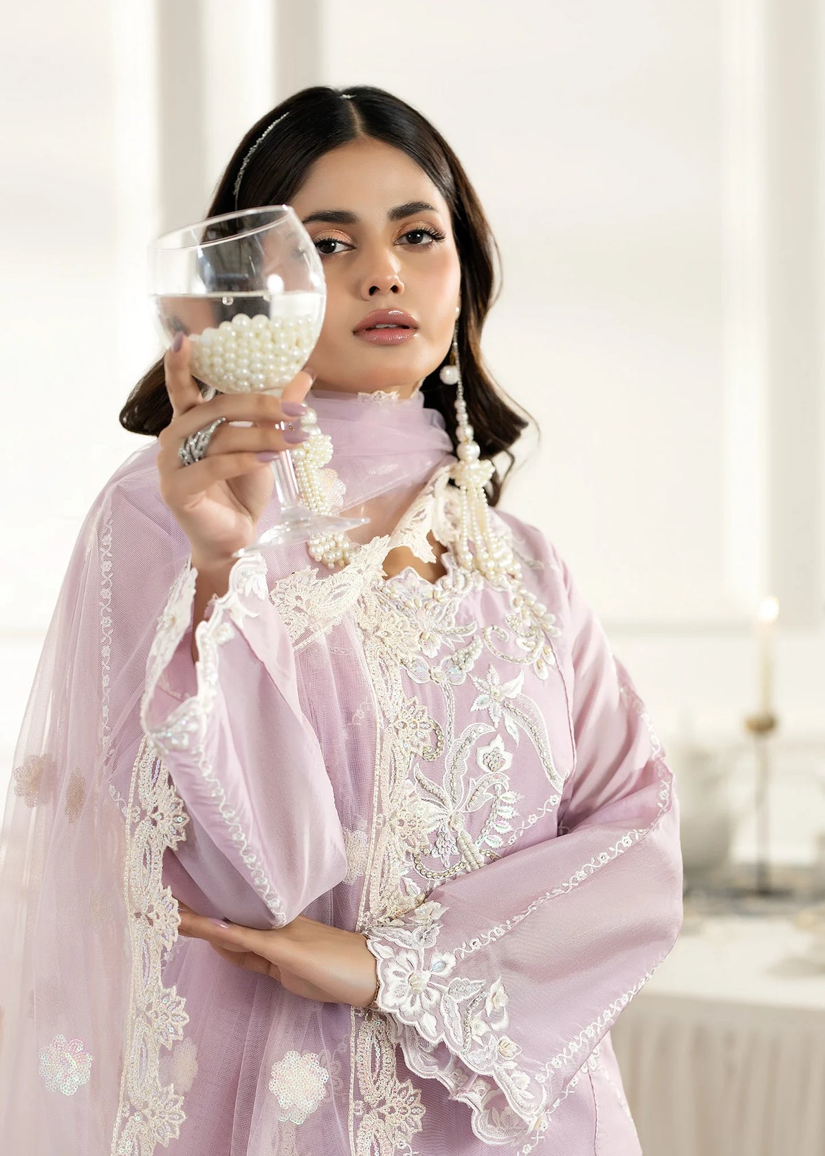 3- Piece Embroidered Raw Silk Suit