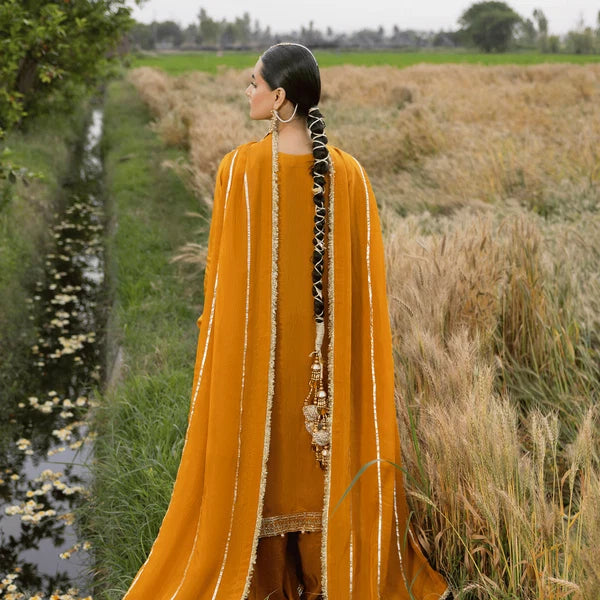 3- Piece Embroidered Raw Silk Suit