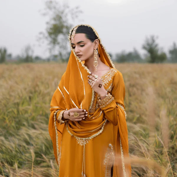 3- Piece Embroidered Raw Silk Suit