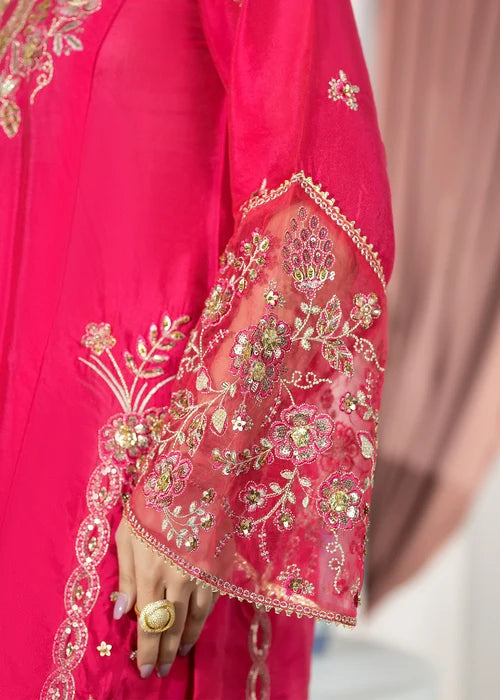 3- Piece Embroidered Raw Silk Suit