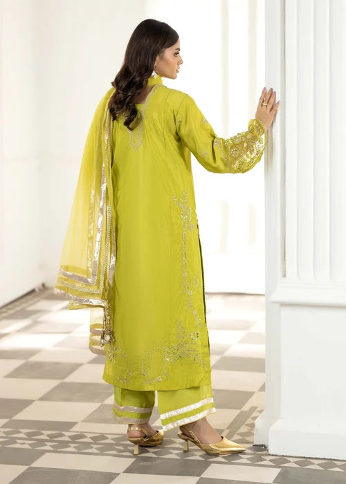 3- Piece Embroidered Raw Silk Suit