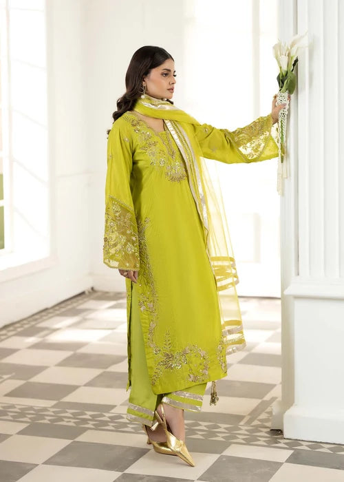 3- Piece Embroidered Raw Silk Suit