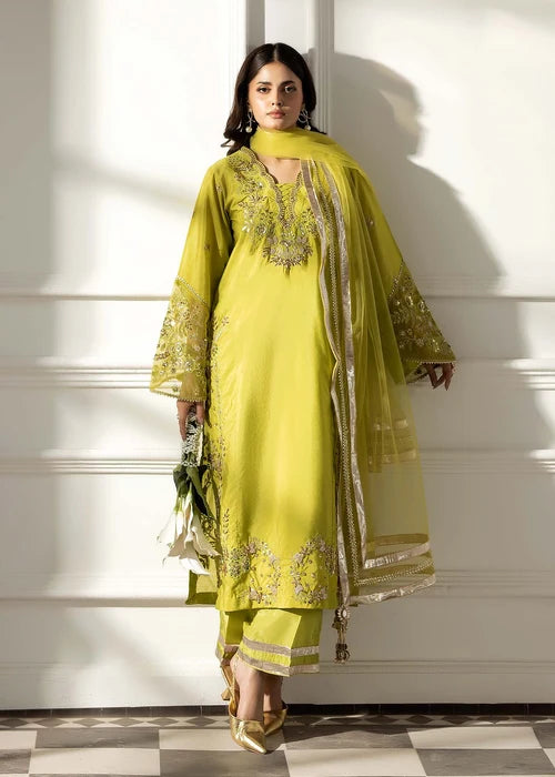 3- Piece Embroidered Raw Silk Suit