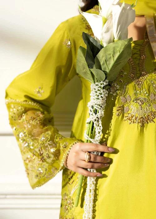 3- Piece Embroidered Raw Silk Suit