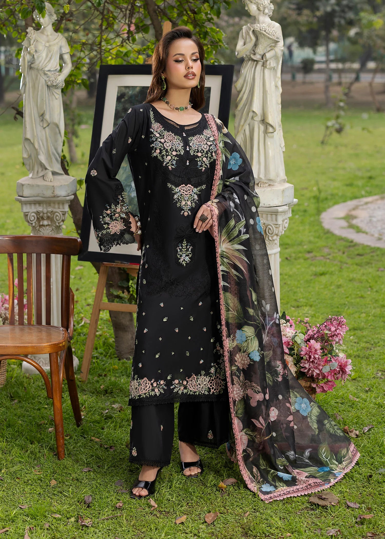 3- Piece Embroidered Lawn Suit