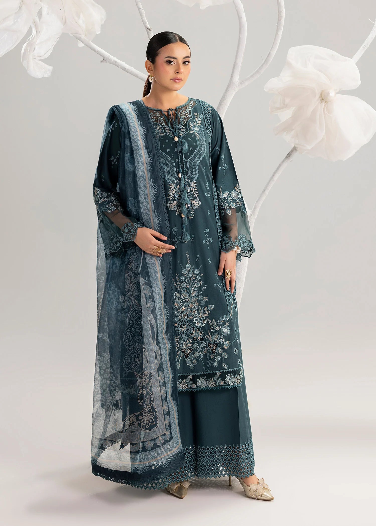 3- Piece Embroidered Lawn Suit