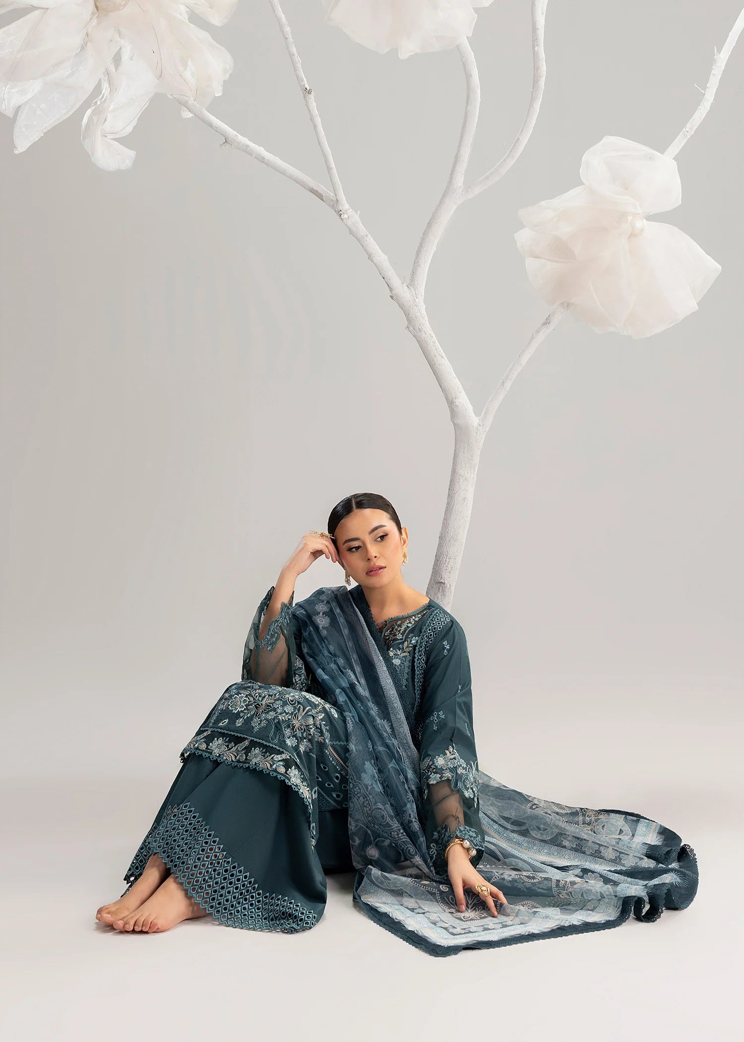 3- Piece Embroidered Lawn Suit