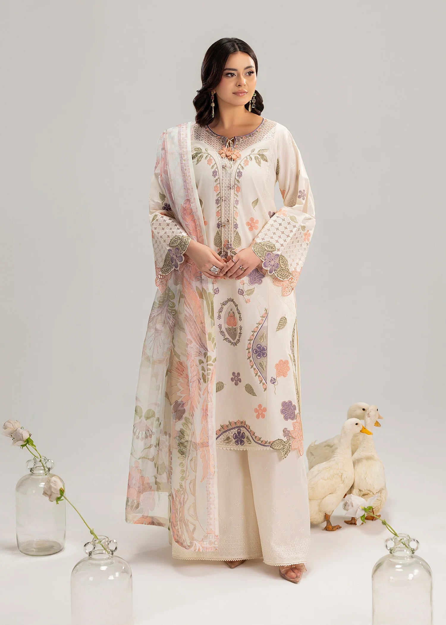 3- Piece Embroidered Lawn Suit