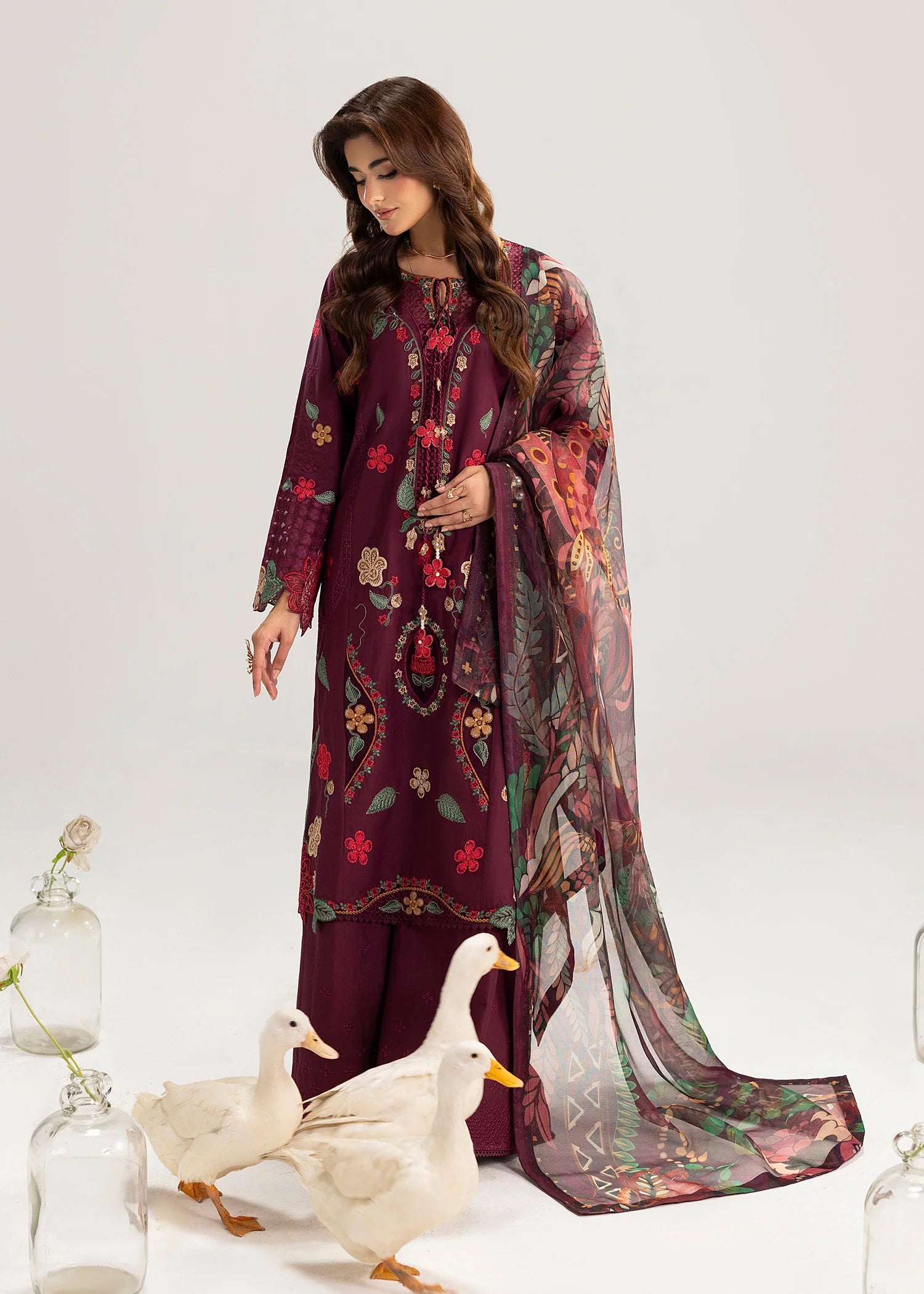 3- Piece Embroidered Lawn Suit
