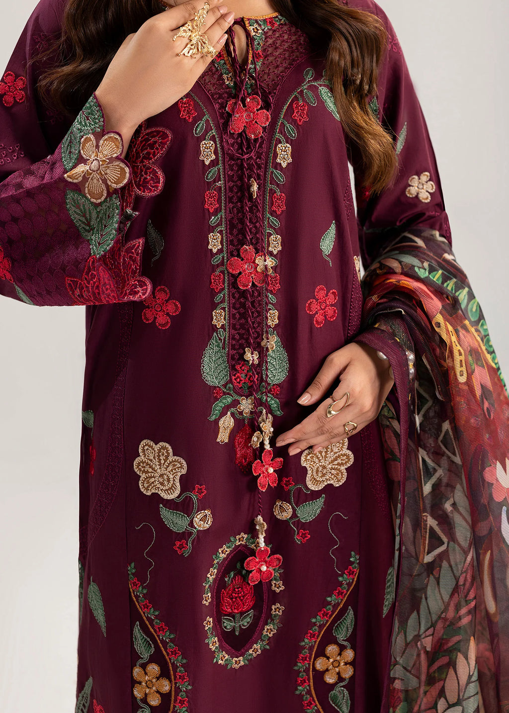 3- Piece Embroidered Lawn Suit