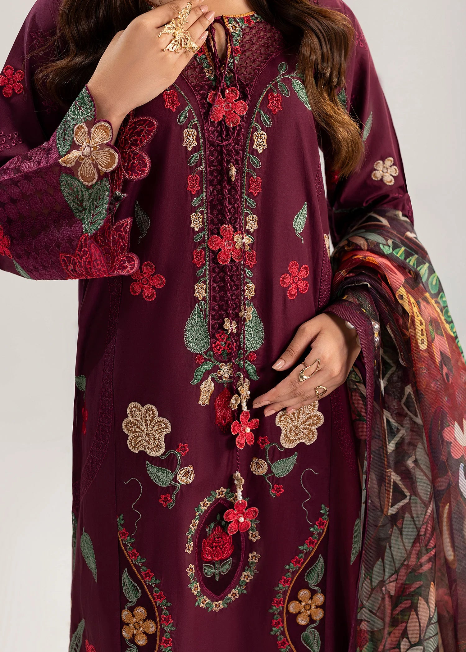 3- Piece Embroidered Lawn Suit