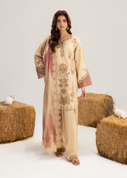 3- Piece Embroidered Lawn Suit
