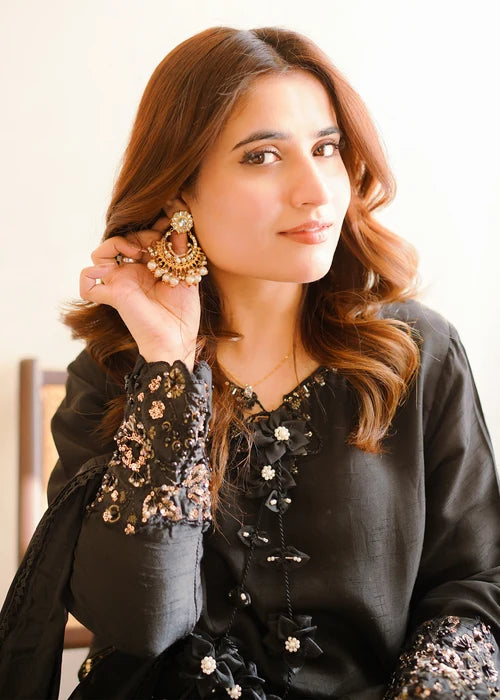 3- Piece Embroidered Raw Silk Suit
