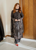 3- Piece Embroidered Raw Silk Suit