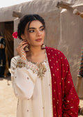 3- Piece Embroidered Raw Silk Festive Suit