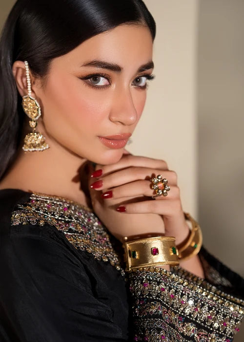3- Piece Embroidered Raw Silk Suit