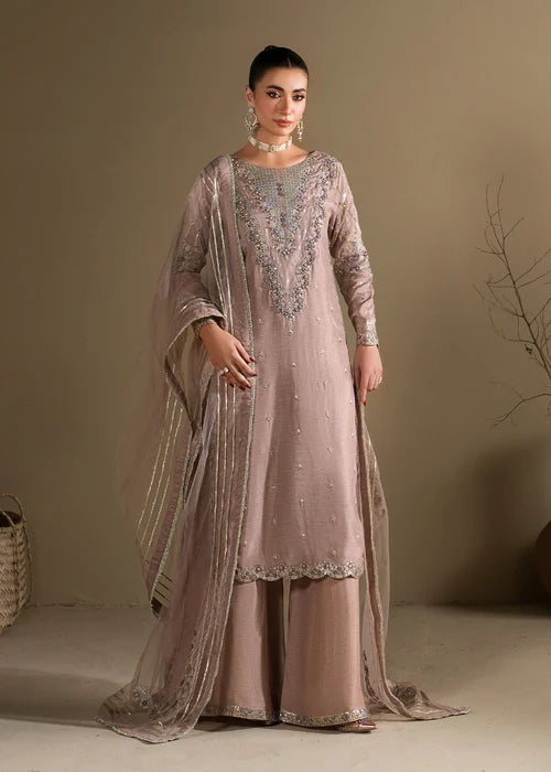 3- Piece Embroidered Raw Silk Suit
