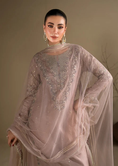 3- Piece Embroidered Raw Silk Suit