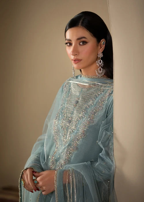 3- Piece Embroidered Raw Silk Suit