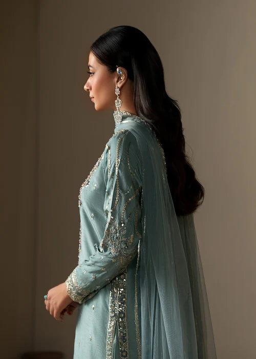 3- Piece Embroidered Raw Silk Suit