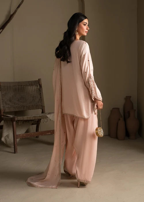 3- Piece Embroidered Raw Silk Suit