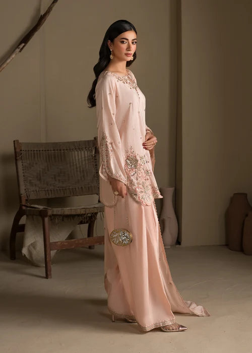 3- Piece Embroidered Raw Silk Suit
