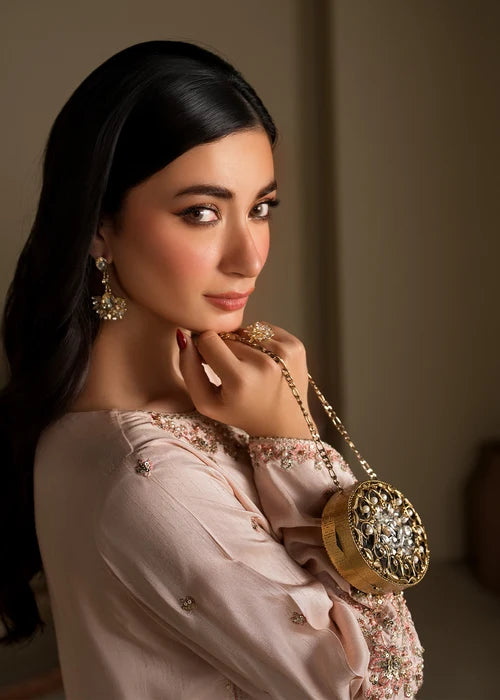 3- Piece Embroidered Raw Silk Suit