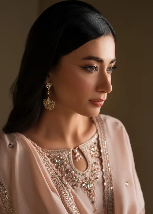 3- Piece Embroidered Raw Silk Suit