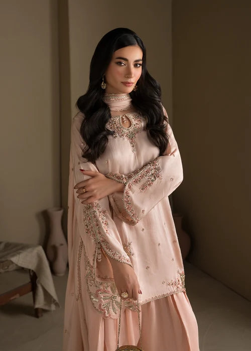 3- Piece Embroidered Raw Silk Suit