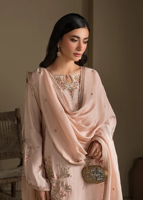 3- Piece Embroidered Raw Silk Suit