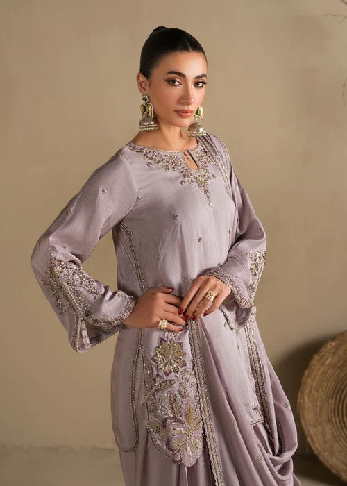 3- Piece Embroidered Raw Silk Suit