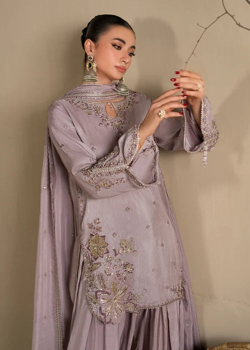 3- Piece Embroidered Raw Silk Suit