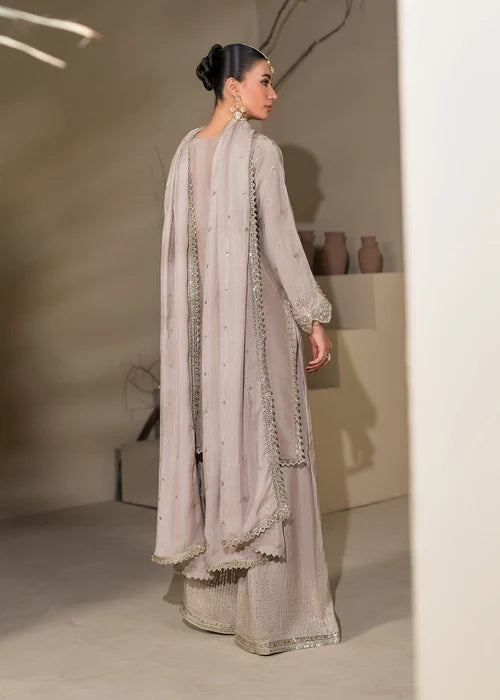 3- Piece Embroidered Raw Silk Suit