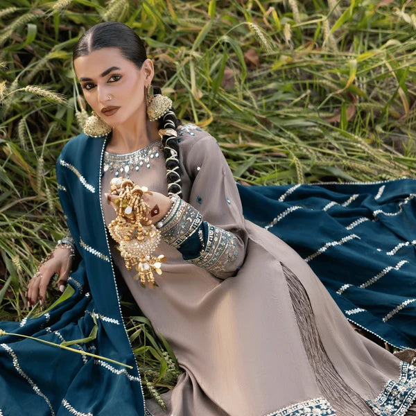 3- Piece Embroidered Raw Silk Suit