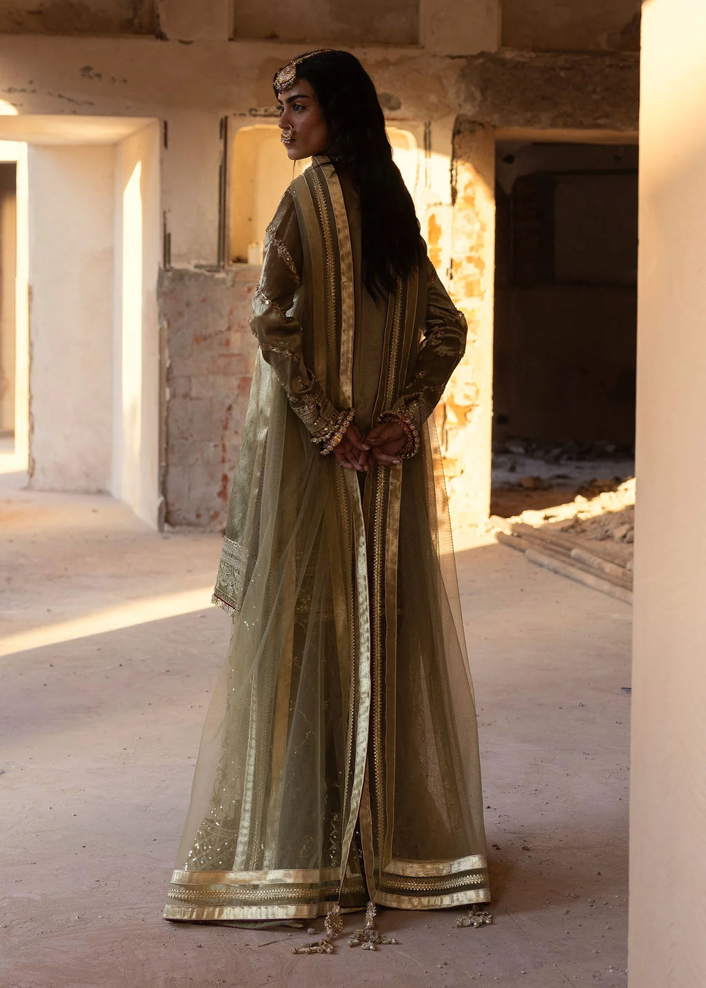 3- Piece Embroidered Raw Silk Suits