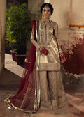 3- Piece Embroidered Raw Silk Suits