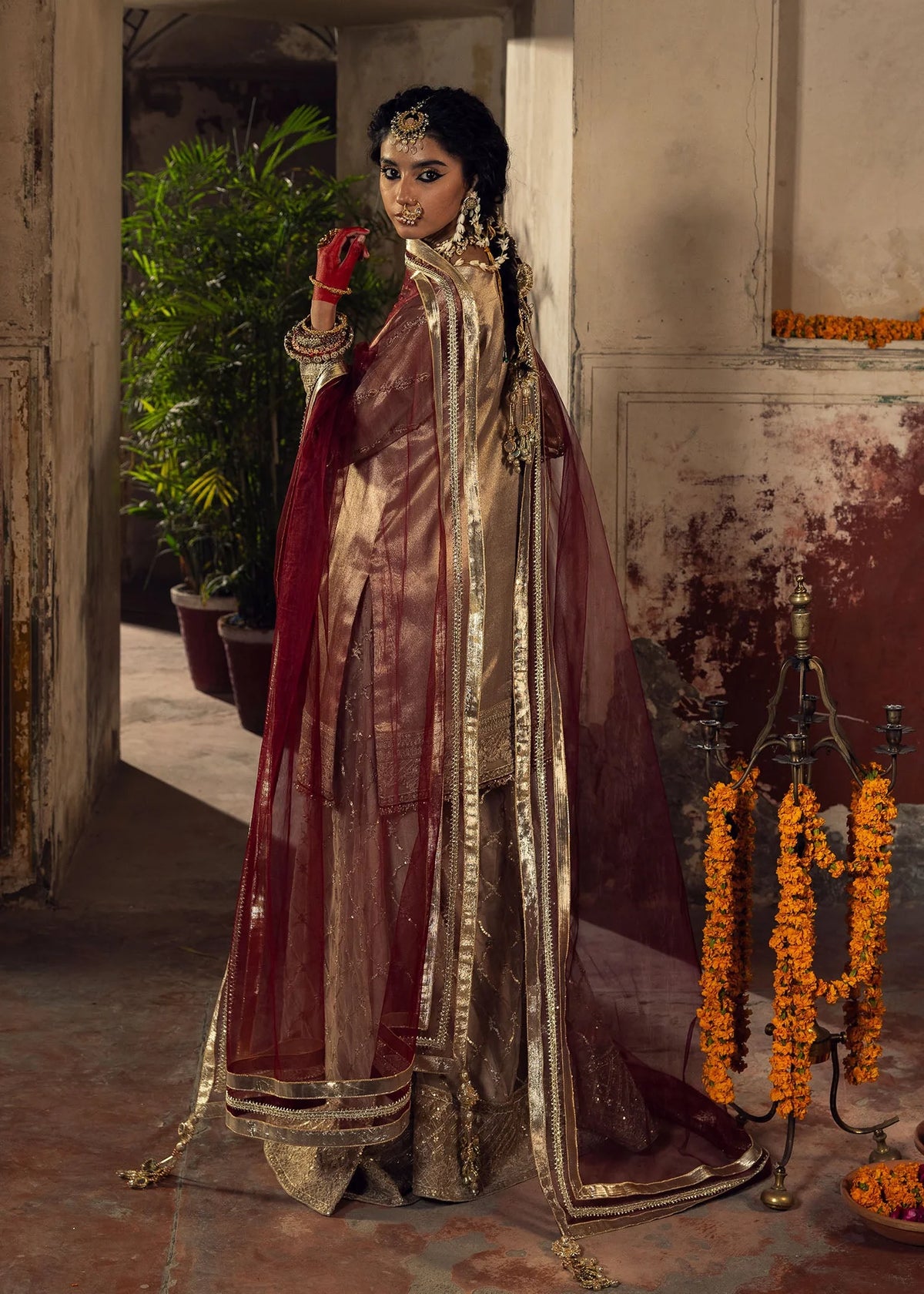 3- Piece Embroidered Raw Silk Suits