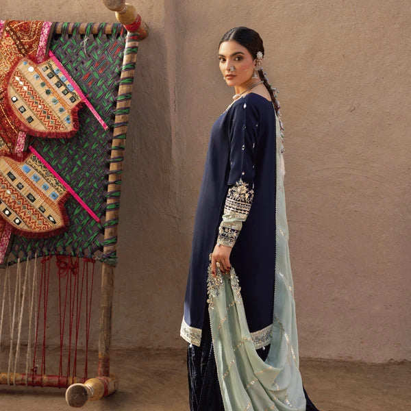 3- Piece Embroidered Raw Silk Suit