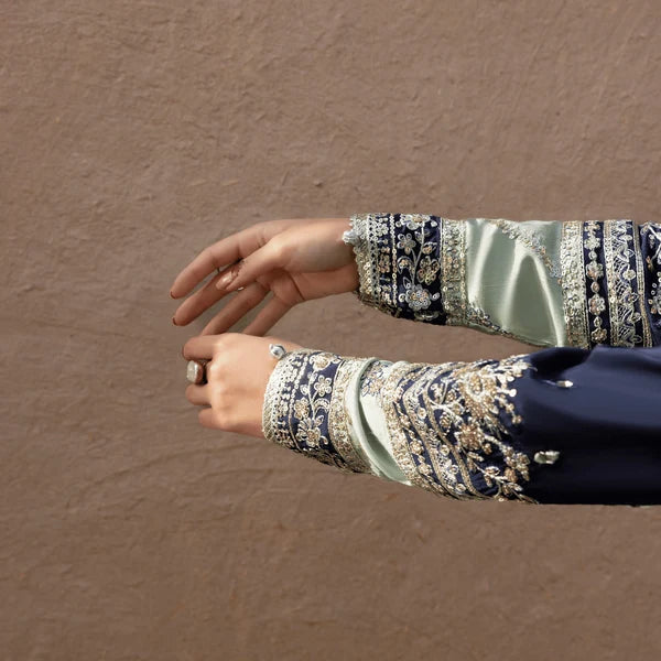 3- Piece Embroidered Raw Silk Suit