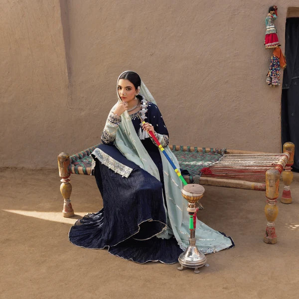 3- Piece Embroidered Raw Silk Suit