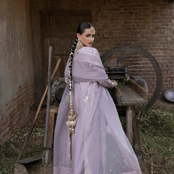3- Piece Embroidered Raw Silk Suit
