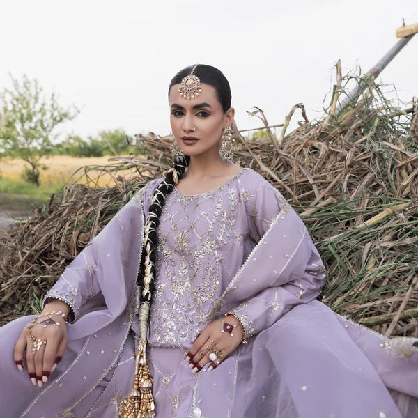 3- Piece Embroidered Raw Silk Suit