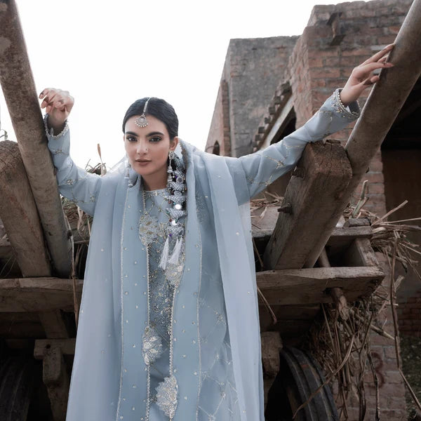 3- Piece Embroidered Raw Silk Suit