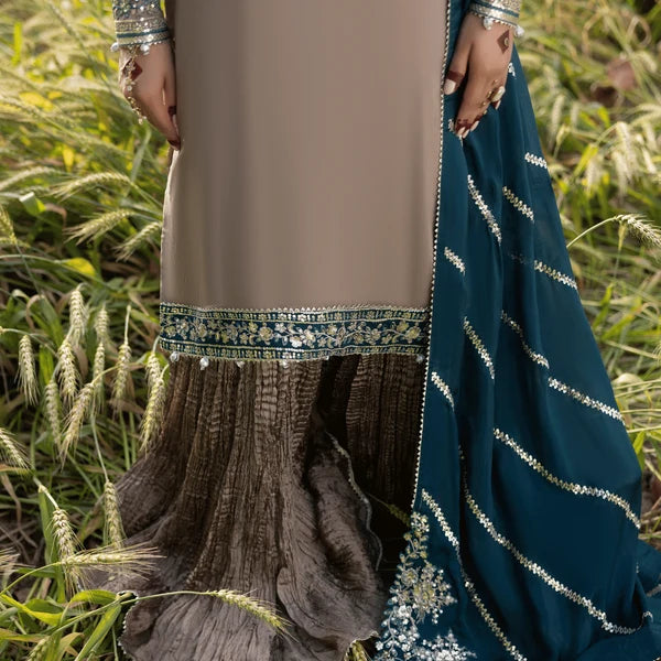 3- Piece Embroidered Raw Silk Suit