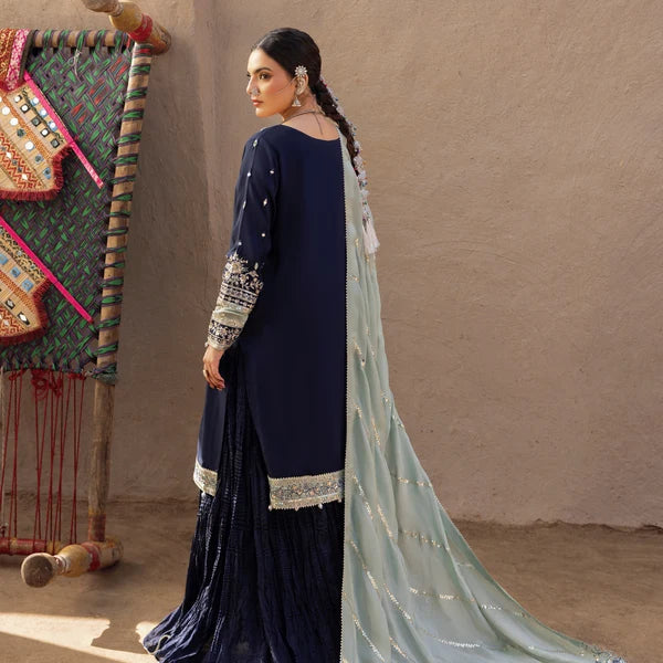 3- Piece Embroidered Raw Silk Suit