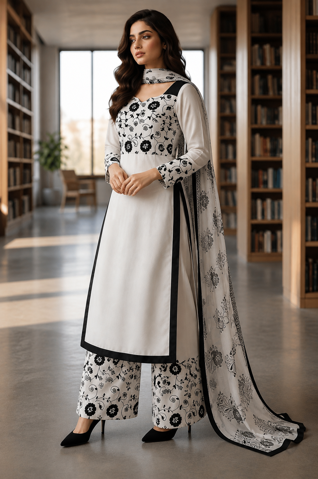 3- Piece Hand paint raw silk dress