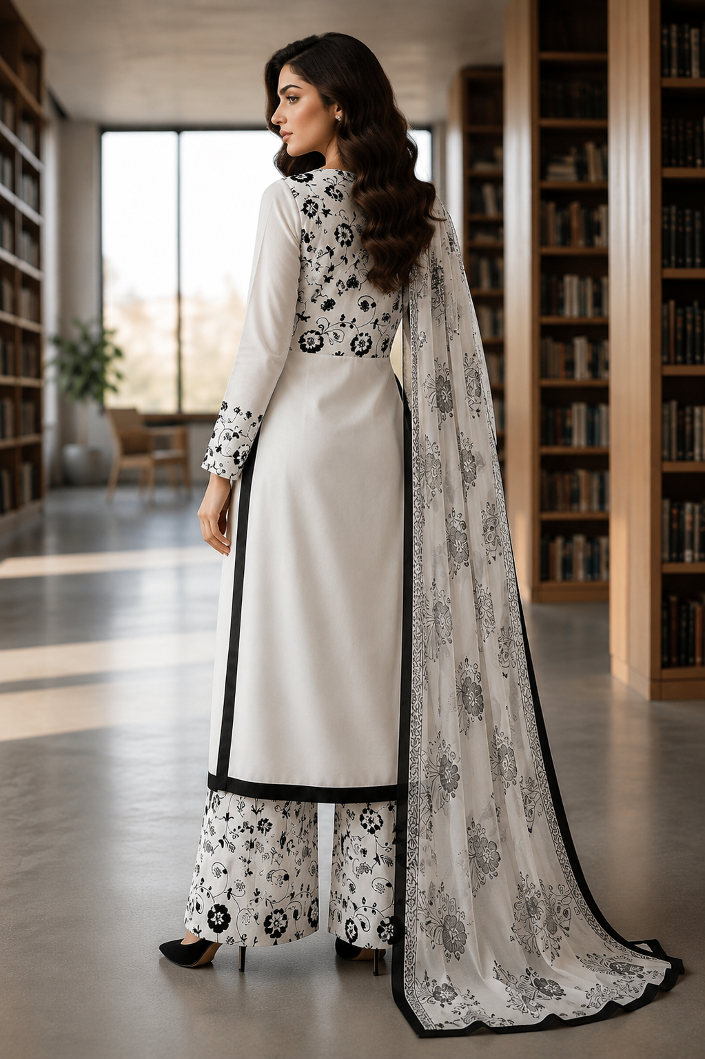 3- Piece Hand paint raw silk dress
