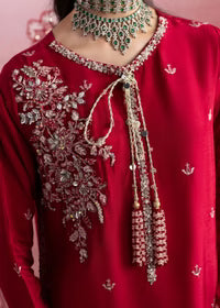 3- Piece Embroidered Raw Silk Suit