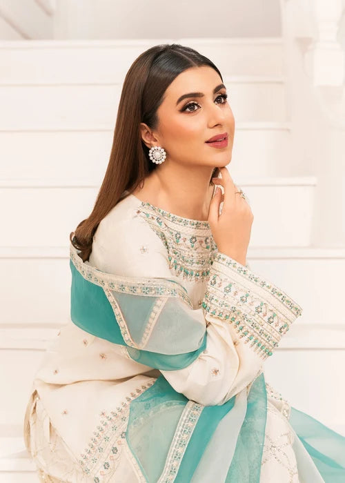 3- Piece Embroidered Raw Silk Suits