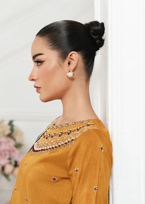 3- Piece Embroidered Raw Silk Suits